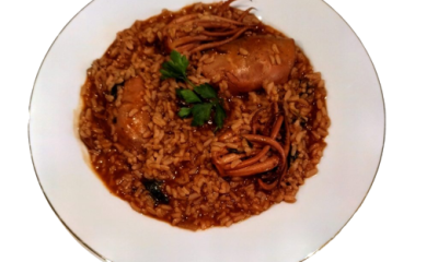 Riz aux calamars à la portugaise